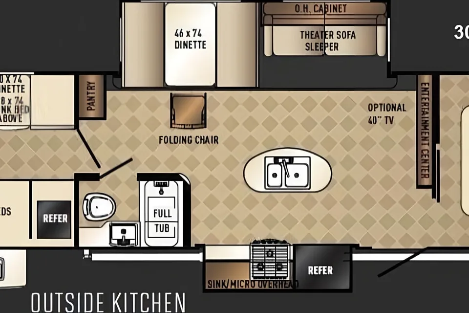 Large Family Trailer with Bunk Room