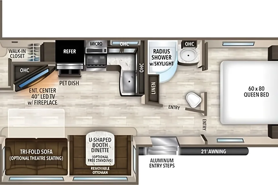 Family friendly 35FT Travel Trailer with Bunk room
