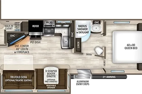 Family friendly 35FT Travel Trailer with Bunk room