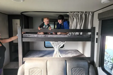 Your perfect getaway in Greg and April's Grand Design Transcend Travel Trailer