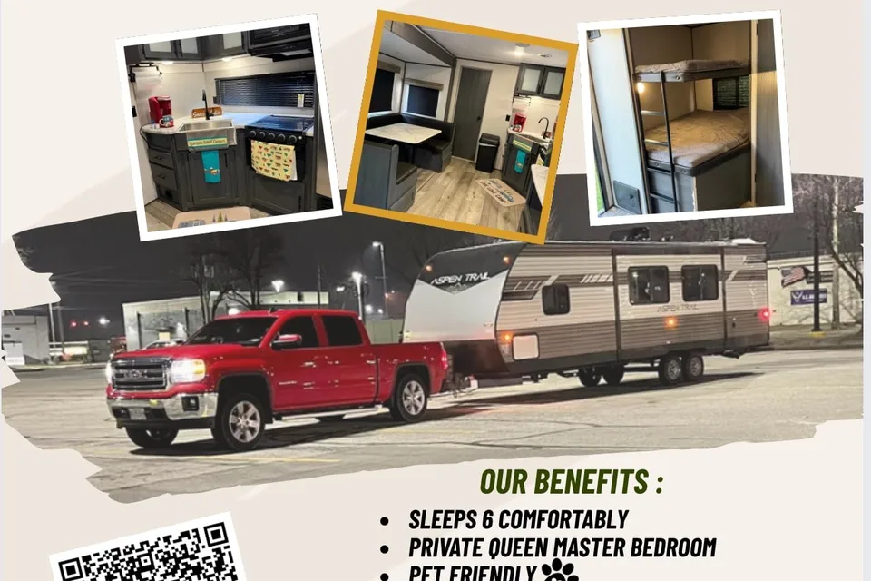 Western KY CamperRentals- 34ft bunk and private queen with 2bath