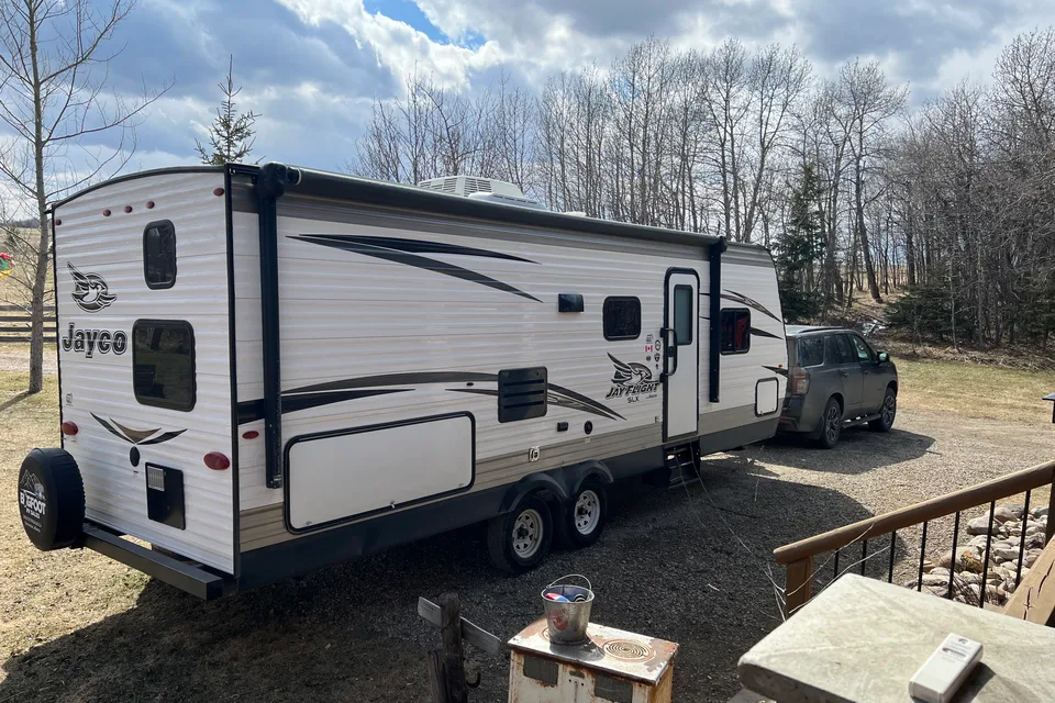 Clinton 's Jayco Jayflight Travel Trailer