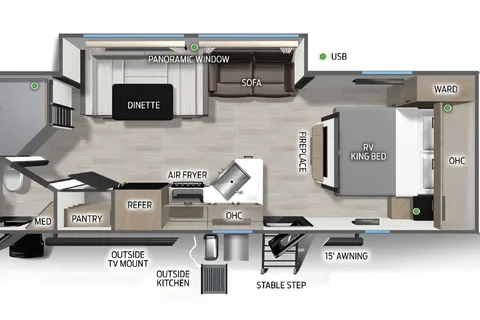 Orchard Grove Grey Wolf 26DBH Travel Trailer