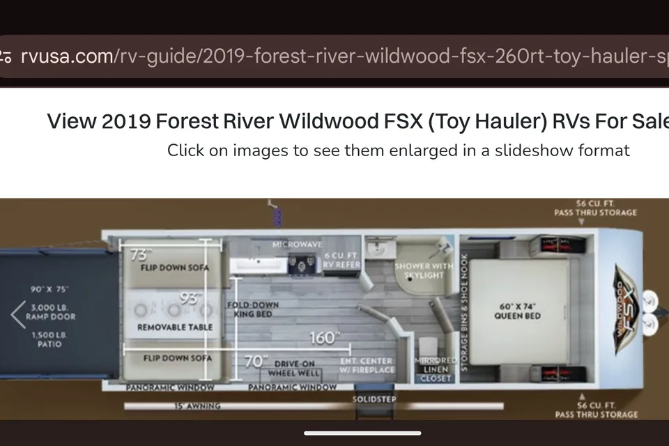 Forest River Wildwood fsx 260rt Toy Hauler