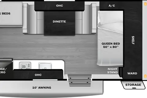 TT1 - 5 Person w/ Bunk- The RV Rental Factory