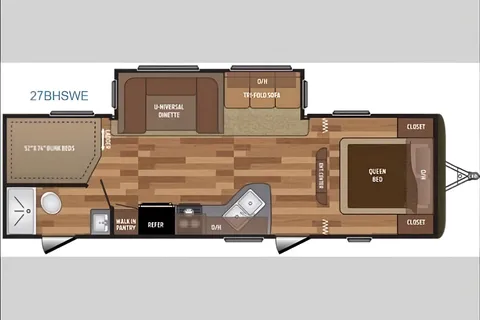 Hideout 28 Bunk House Travel Trailer