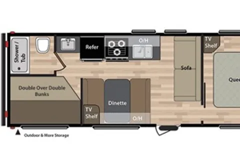 20 Springdale with Private Queen and Bunks