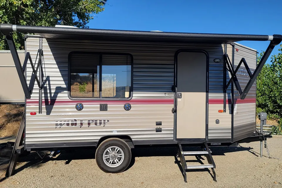 blake's Forest River cherokee wolf pup Travel Trailer
