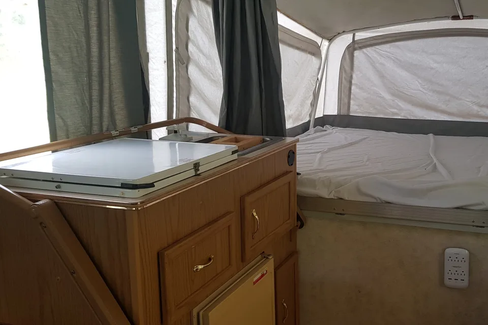 Vintage Adventure Coleman Santa Fe Tent Trailer