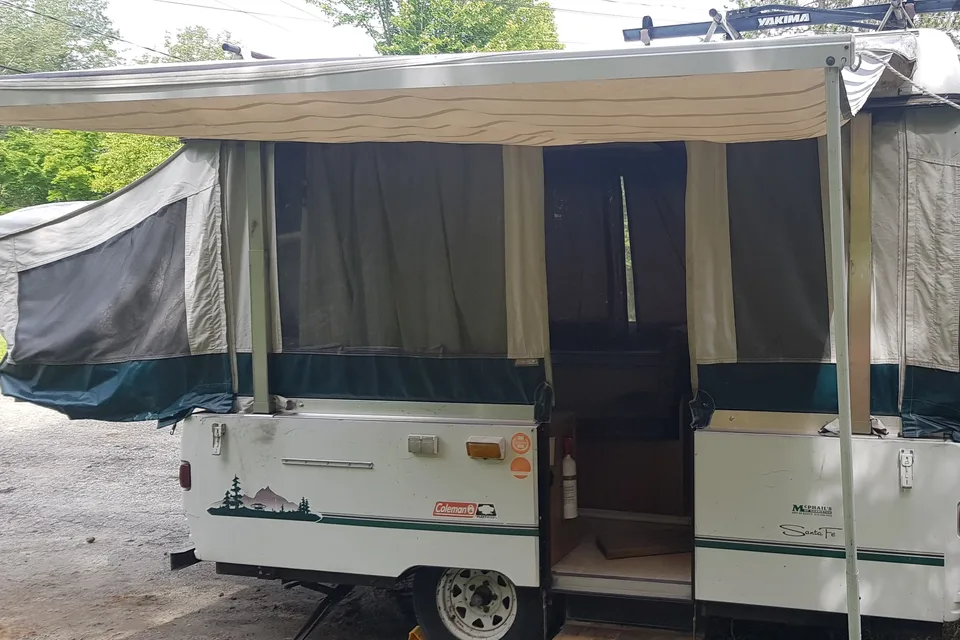 Vintage Adventure Coleman Santa Fe Tent Trailer
