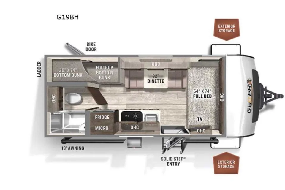 NEW 2023 GEO PRO Bunkhouse Travel Trailer