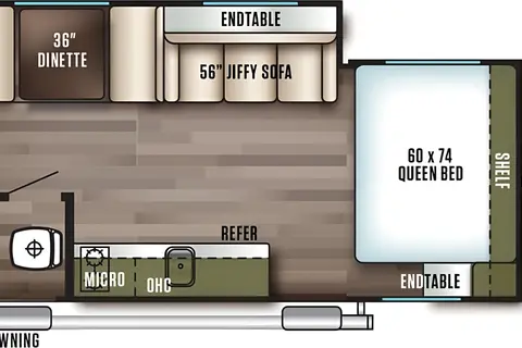 Cabin Fever Cottages -  Forest River Wildwood FSX 190SS Travel Trailer