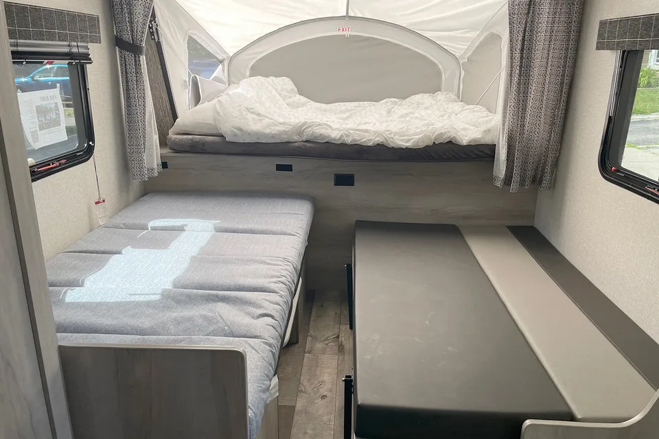 Modern Travel Trailer...sleeps 8 and easy to tow!