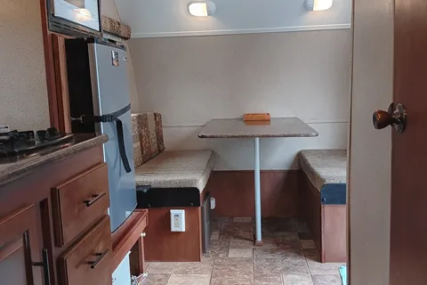 Earl 's Forest River  R POD Micro Trailer with Slider for more room.