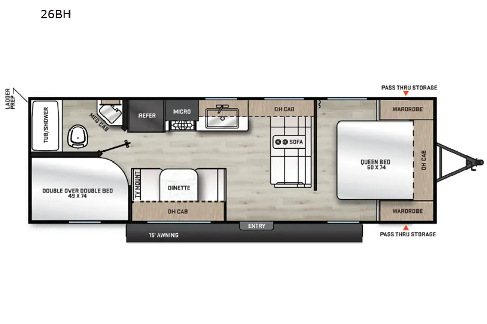 AURORA LITE with Private Master and Bunks
