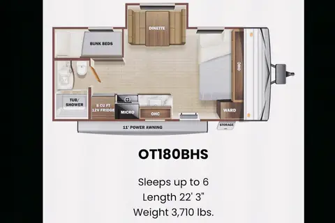 Pet friendly Bunkie with Queen
