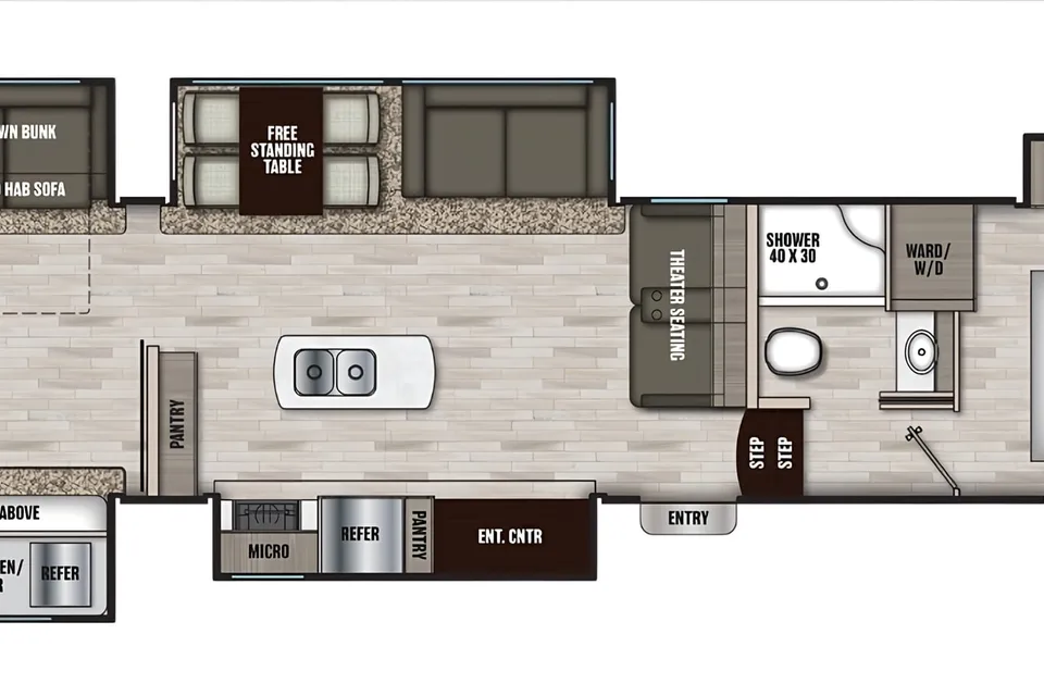 2 Full Baths and Separate Bunkhouse