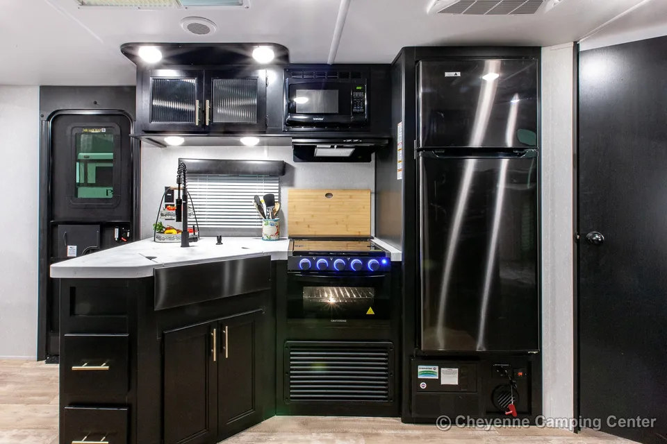 Blair and Carly's 29 ft Grey Wolf Travel Trailer with bunks and slide out