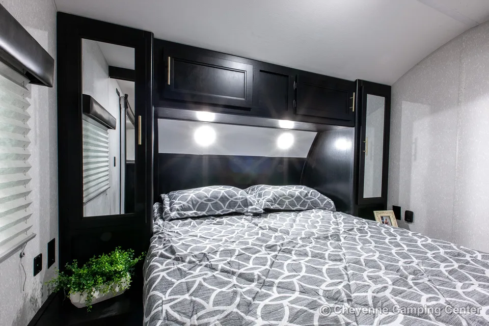 Blair and Carly's 29 ft Grey Wolf Travel Trailer with bunks and slide out