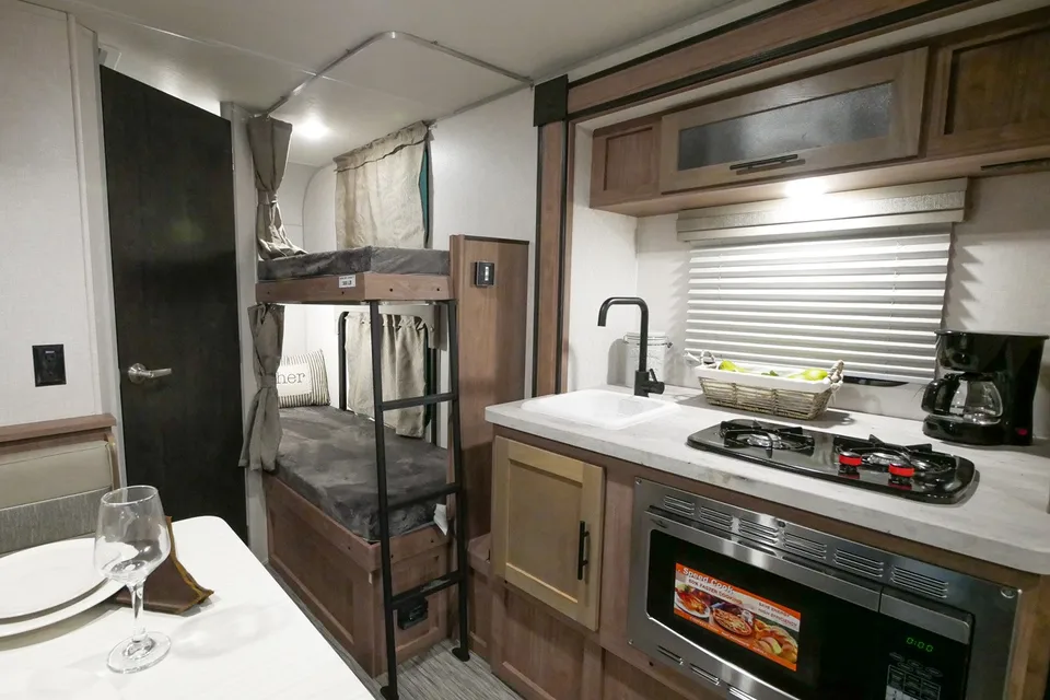 Twin RVenture Forest River NO-BO w/ SOLAR POWER SUV Towable Trailer! W/ Slide Out & Adult Rated Bunk