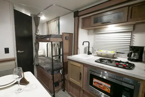 Twin RVenture Forest River NO-BO w/ SOLAR POWER SUV Towable Trailer! W/ Slide Out & Adult Rated Bunk
