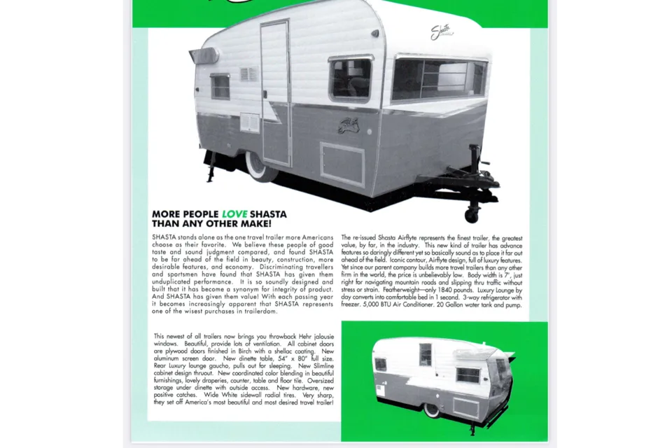 Vintage Shasta Airflyte Travel Trailer
